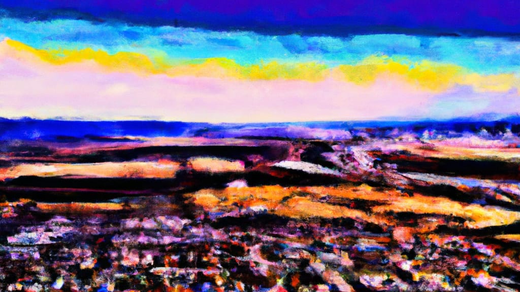 Frederick, Colorado painted from the sky
