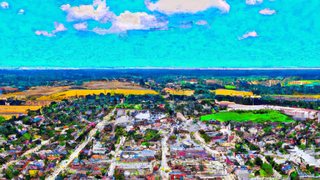 Freeburg, Illinois painted from the sky