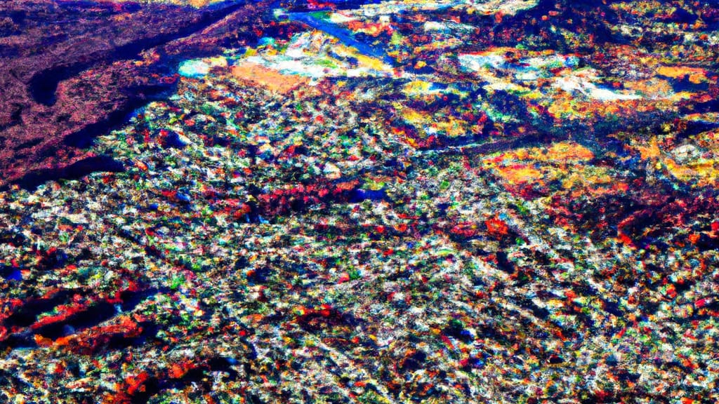 Freehold, New Jersey painted from the sky