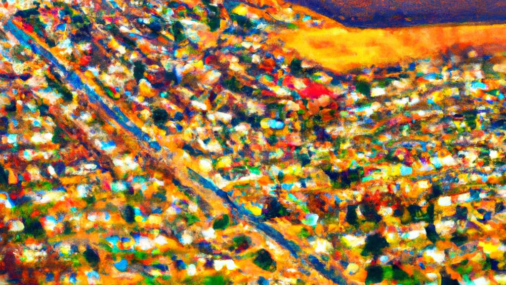 Garfield, New Jersey painted from the sky