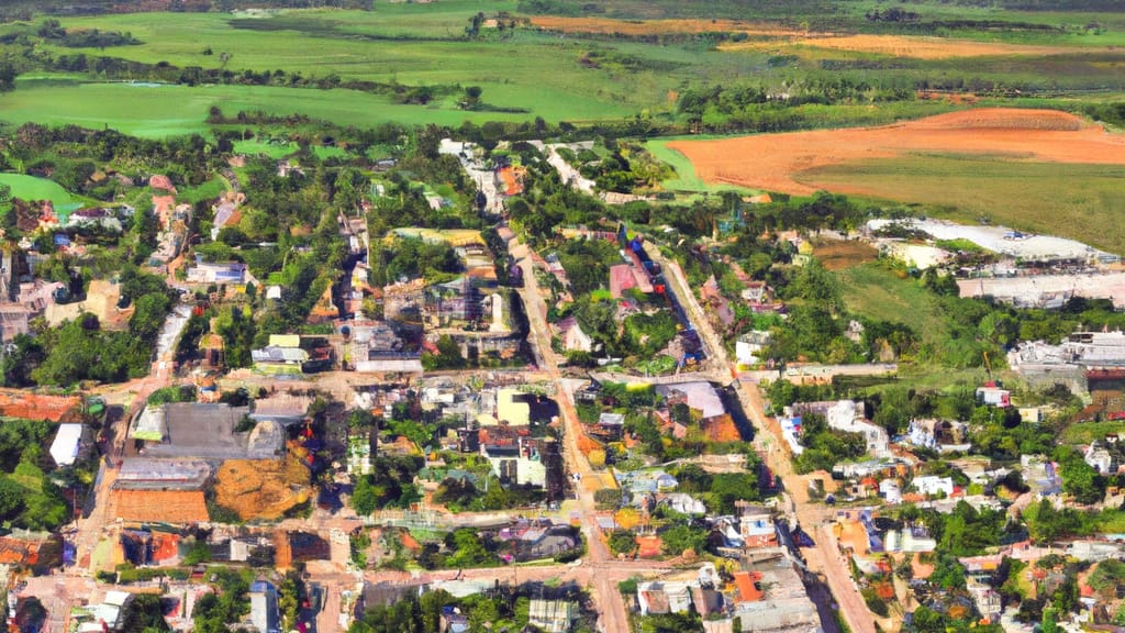 Geneseo, Illinois painted from the sky