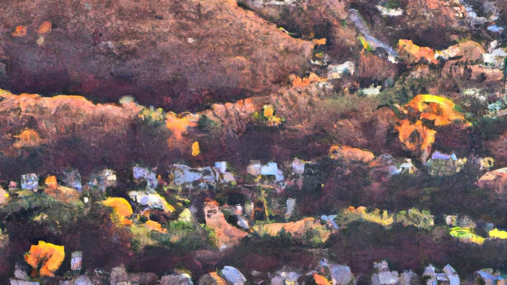 Glen Rock, New Jersey painted from the sky