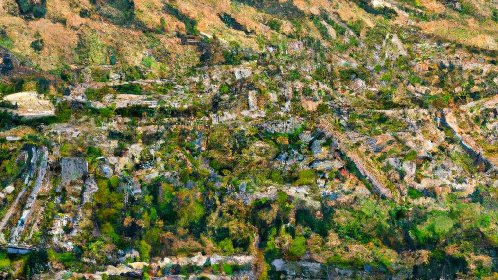 Glendora, California painted from the sky