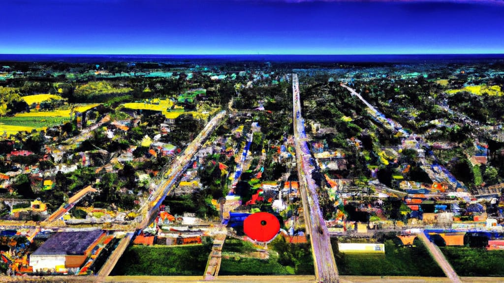 Granger, Indiana painted from the sky