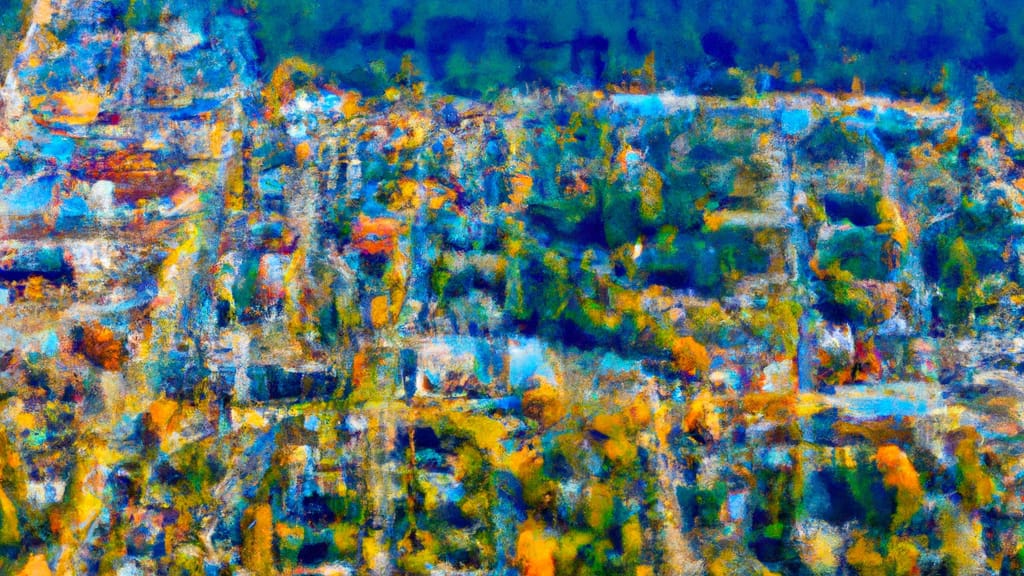 Grants Pass, Oregon painted from the sky
