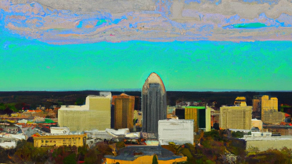Greensboro, North Carolina painted from the sky