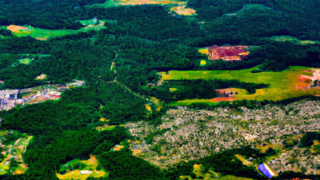 Greenville, Alabama painted from the sky