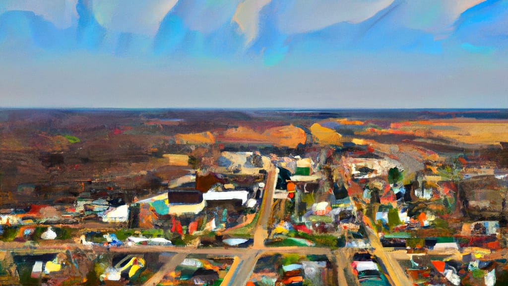 Guilford, Indiana painted from the sky