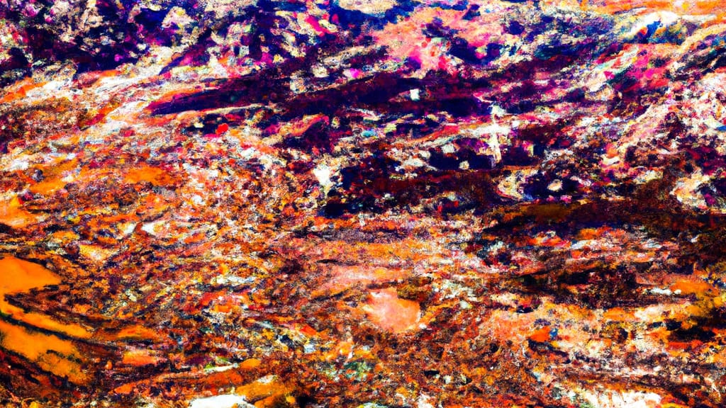 Gypsum, Colorado painted from the sky