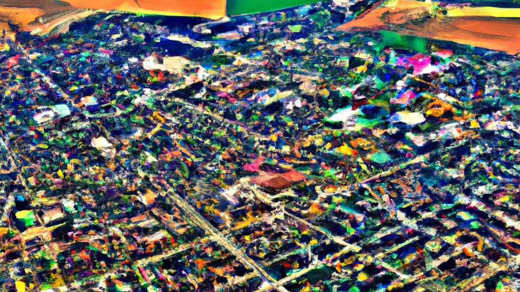 Hays, Kansas painted from the sky
