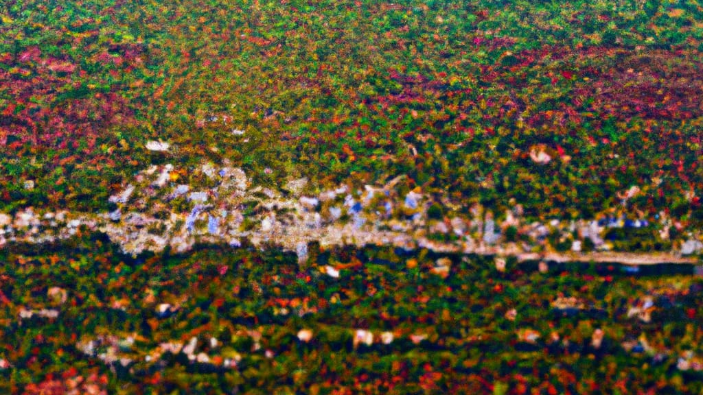 Heber Springs, Arkansas painted from the sky