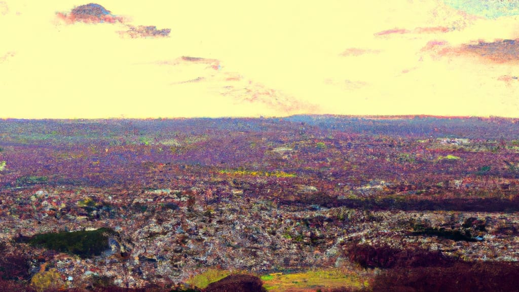 Herndon, Virginia painted from the sky