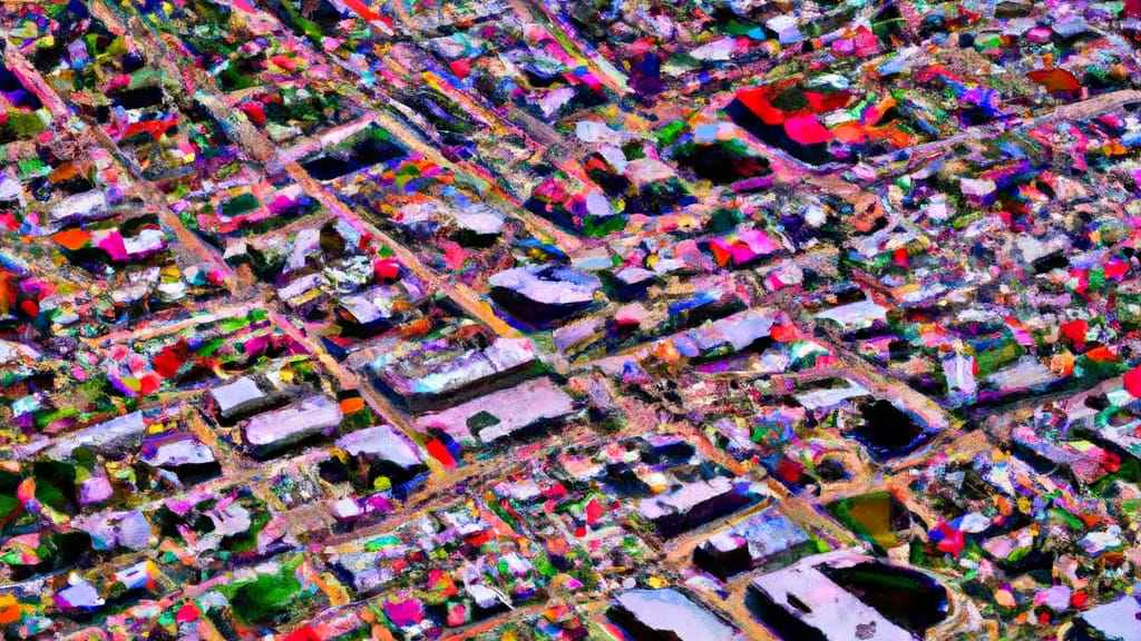 Hidalgo, Texas painted from the sky