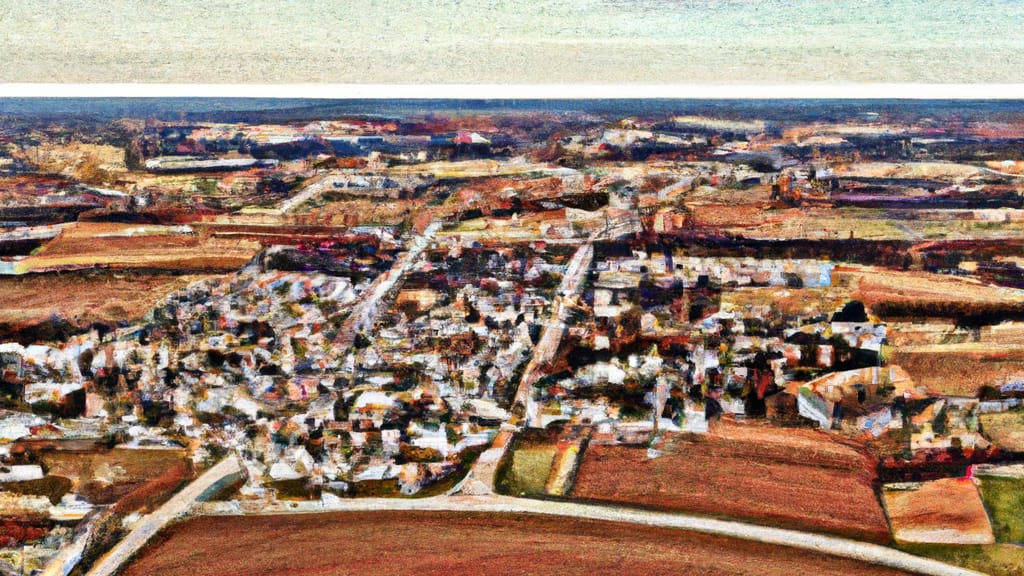 Hillsboro, Illinois painted from the sky