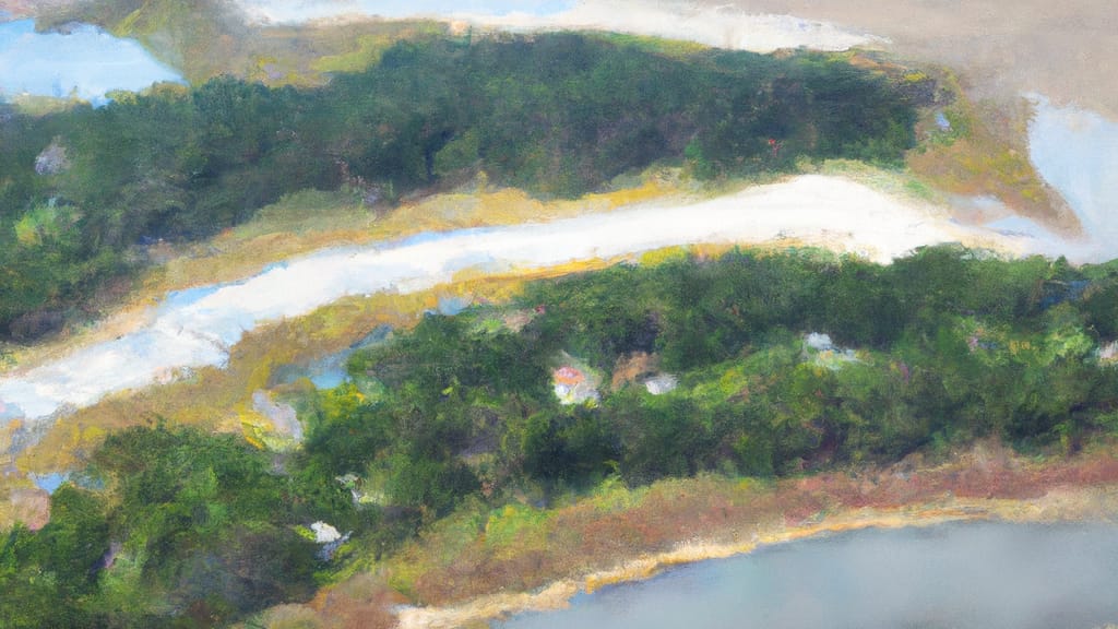Hilton Head Island, South Carolina painted from the sky