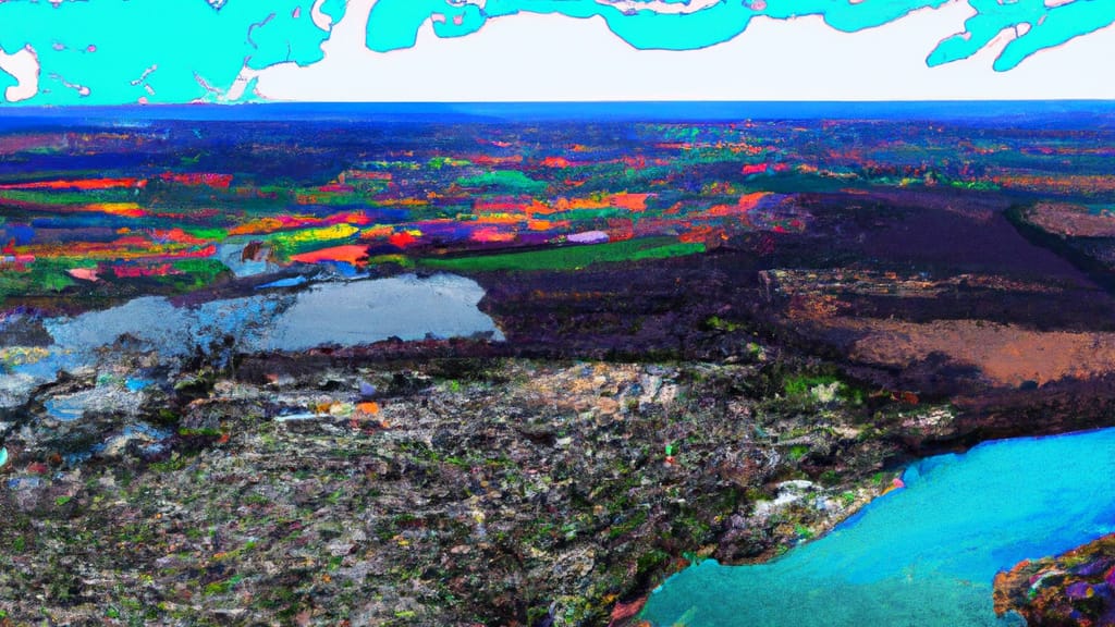 Holland, Michigan painted from the sky