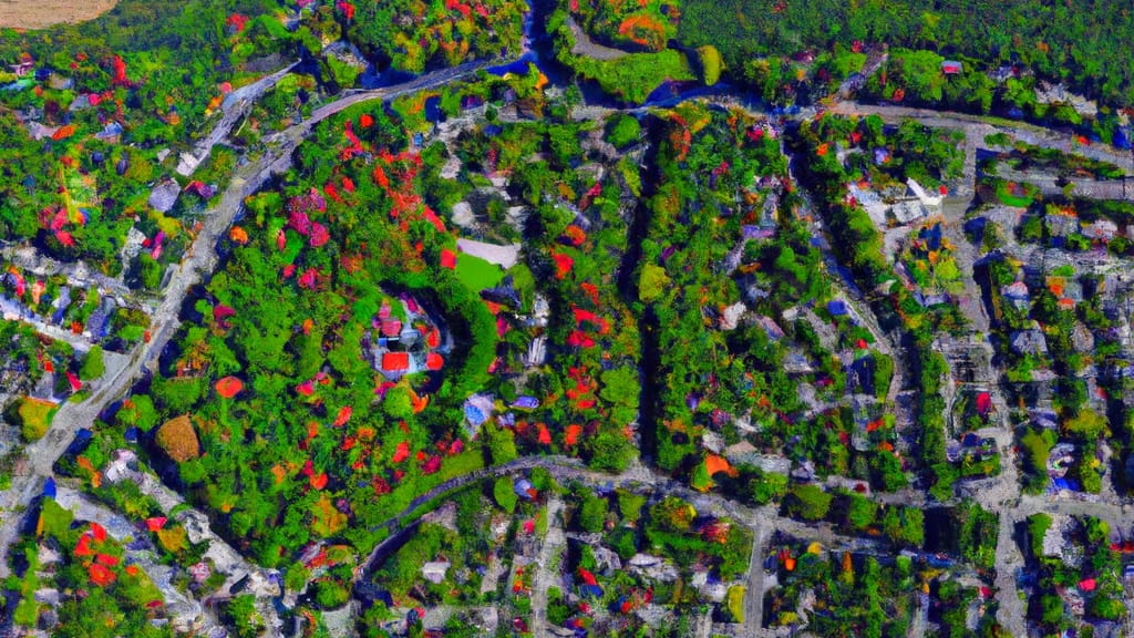 Holmdel, New Jersey painted from the sky