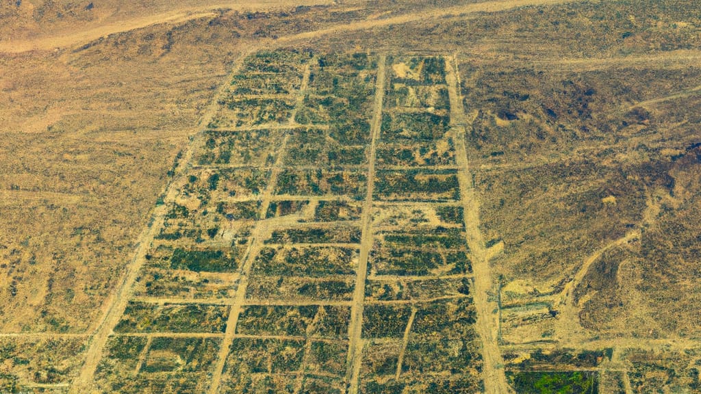 Indio, California painted from the sky
