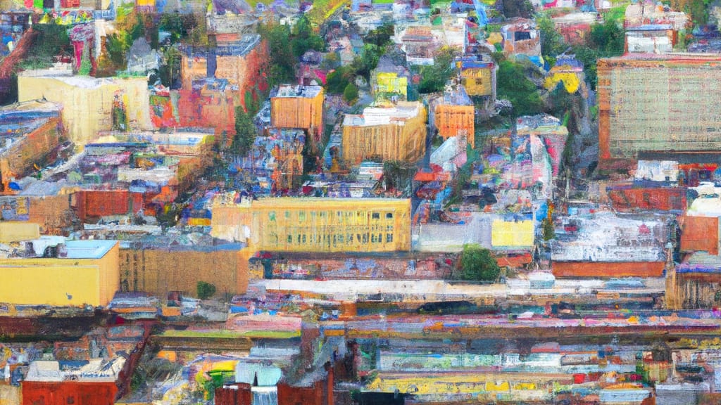 Johnstown, Pennsylvania painted from the sky