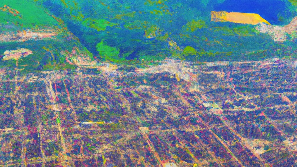 Kankakee, Illinois painted from the sky