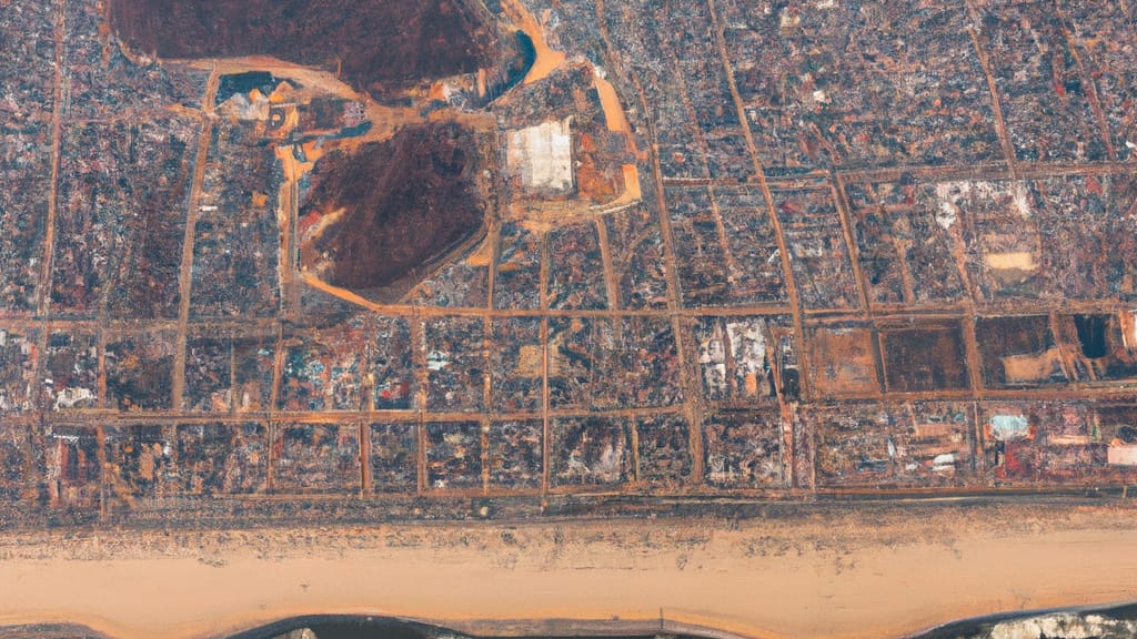 Keansburg, New Jersey painted from the sky