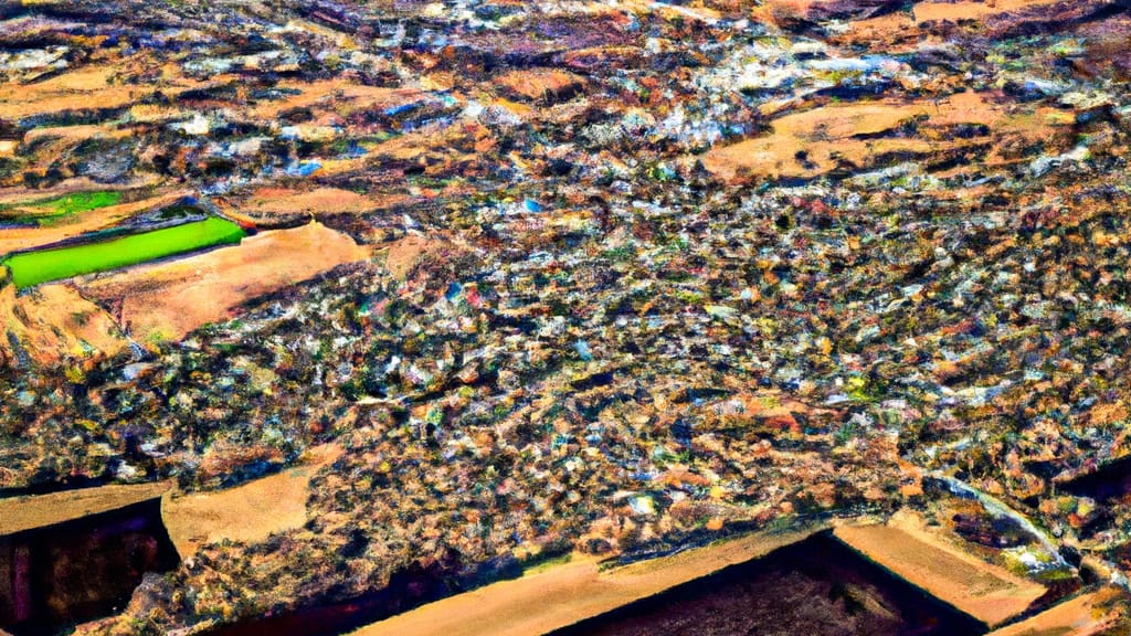 La Grange, Illinois painted from the sky