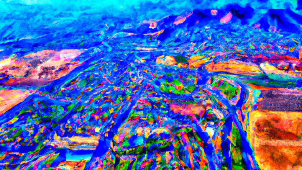 La Puente, California painted from the sky