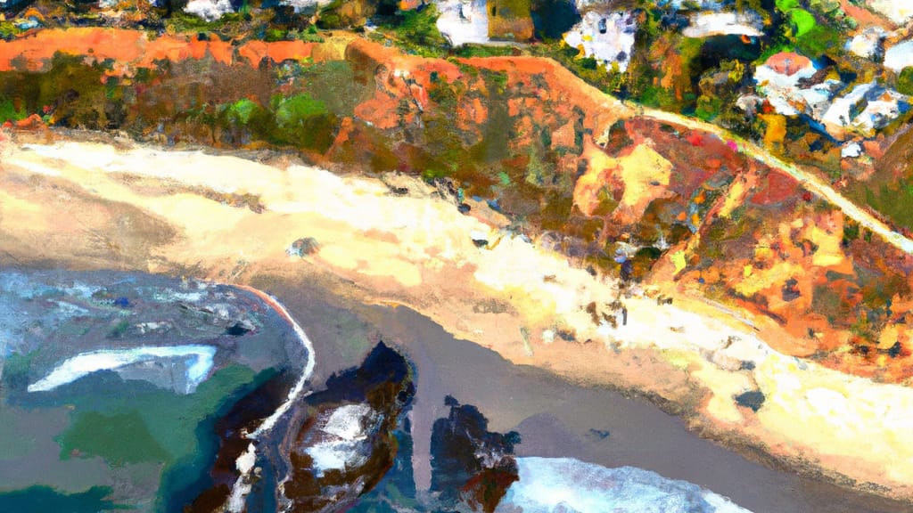 Laguna Beach, California painted from the sky