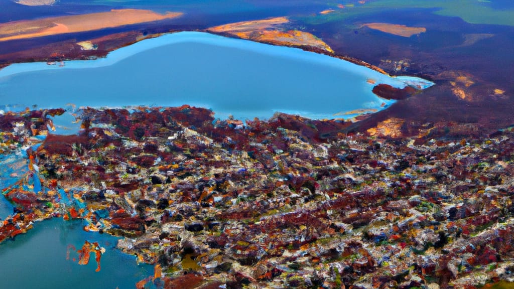 Lake Villa, Illinois painted from the sky