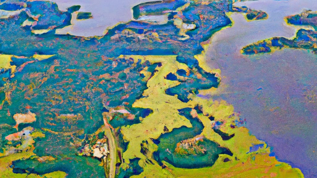 Lake Wales, Florida painted from the sky