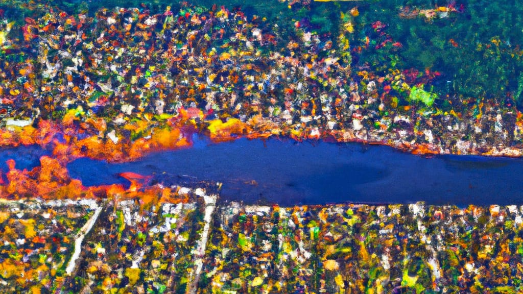 Lakewood, Washington painted from the sky