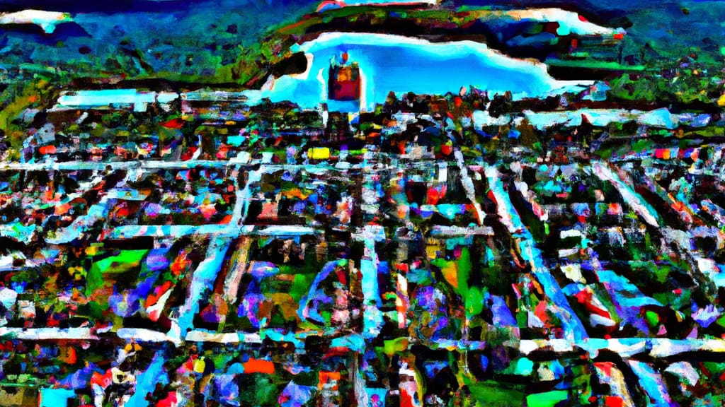 Largo, Florida painted from the sky