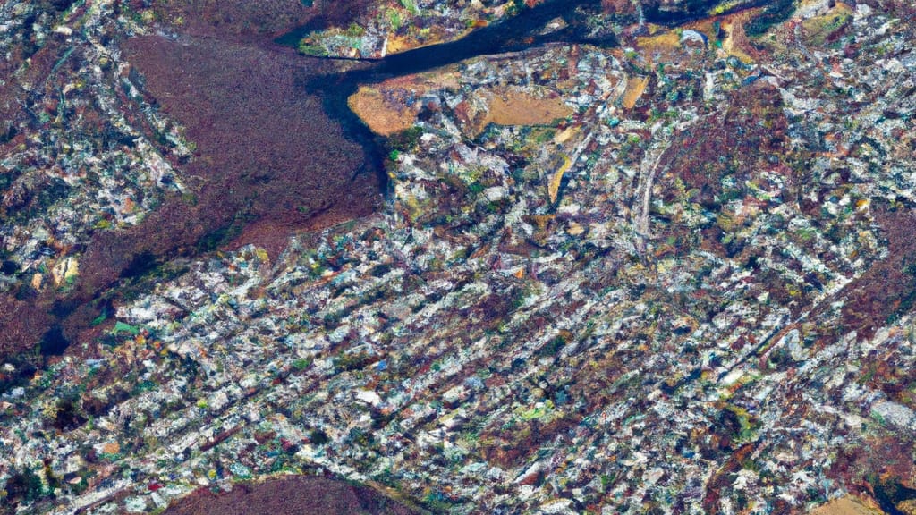 Lebanon, New Jersey painted from the sky