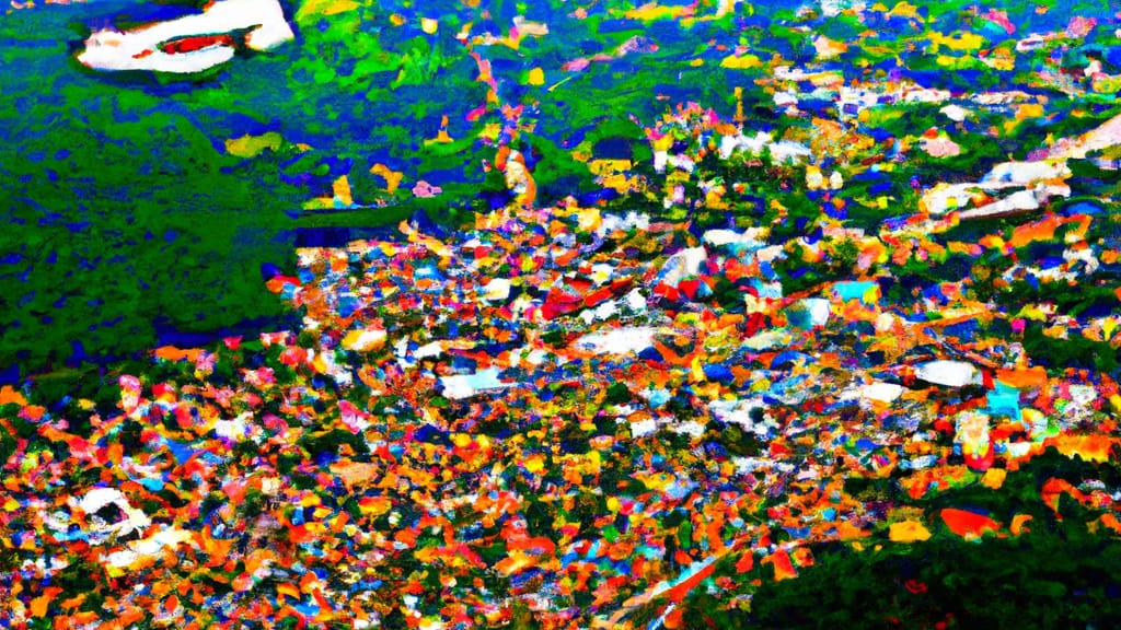 Lewisburg, Tennessee painted from the sky
