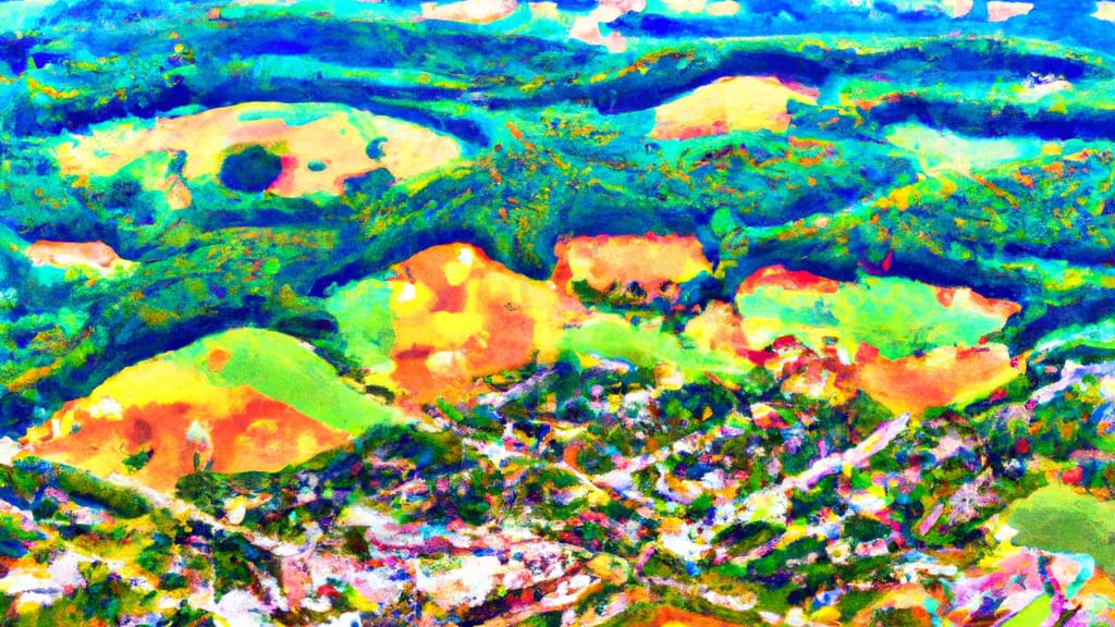 Lexington, Tennessee painted from the sky