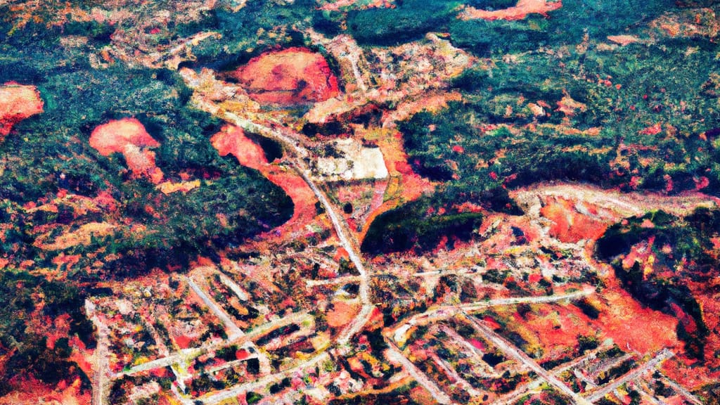 Lilburn, Georgia painted from the sky