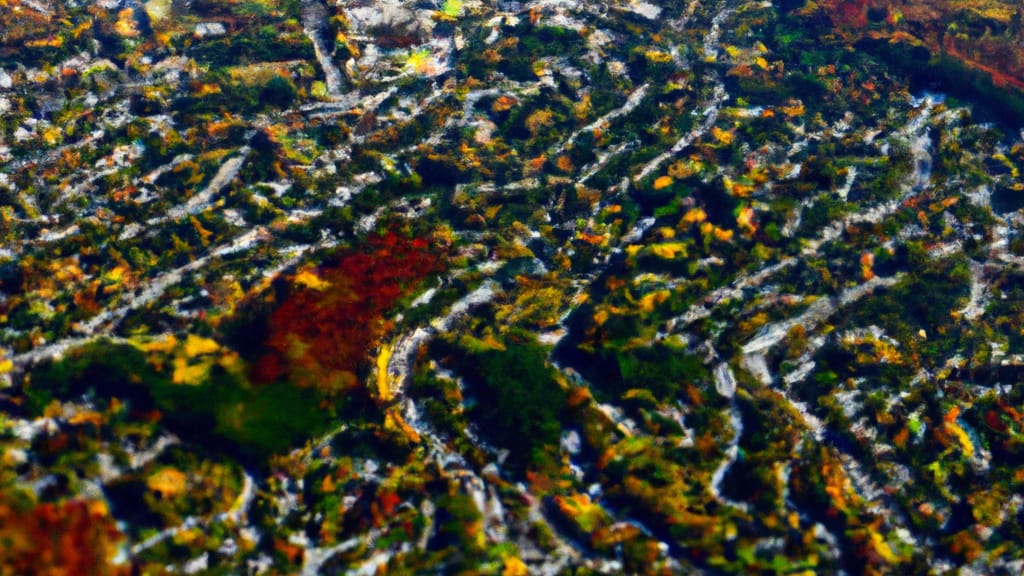 Lincroft, New Jersey painted from the sky