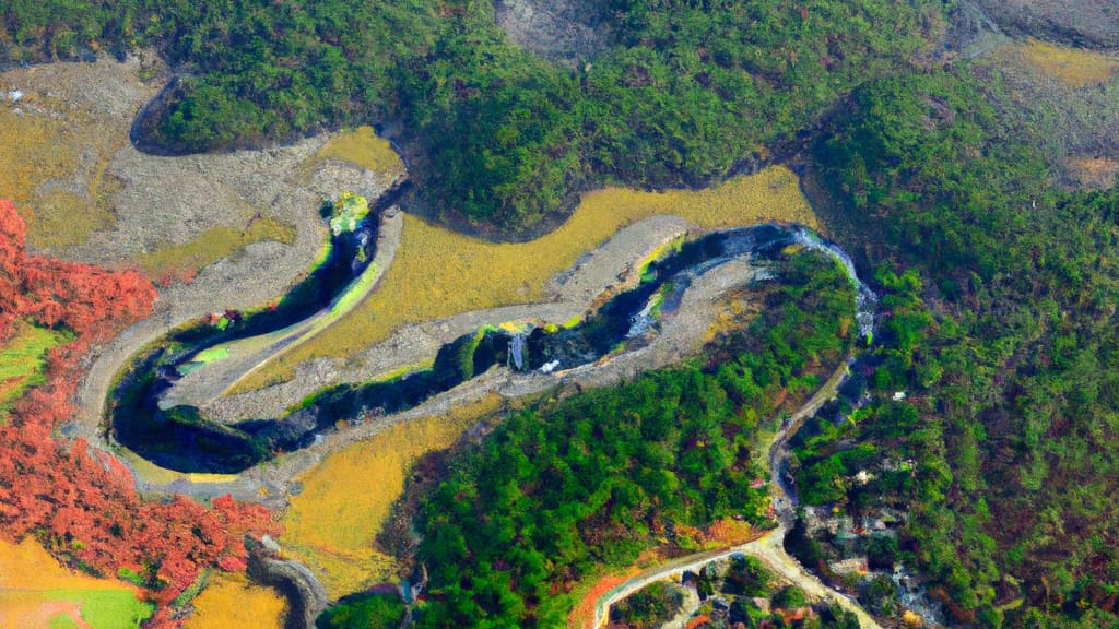 Little River, South Carolina painted from the sky