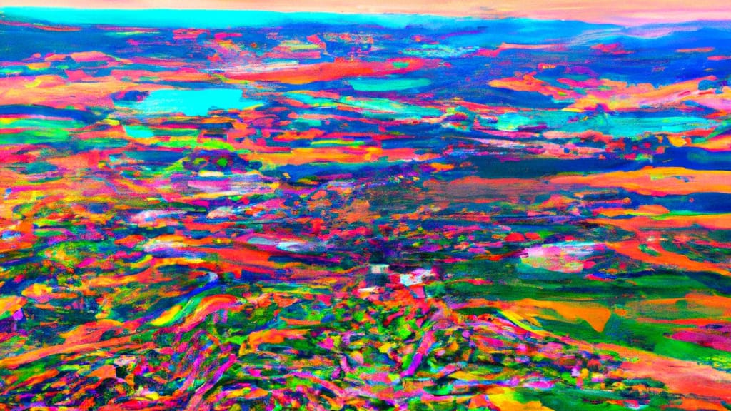 Livermore, California painted from the sky