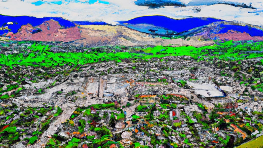 Logan, Utah painted from the sky