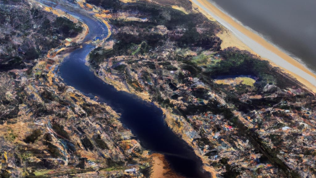 Long Beach, Mississippi painted from the sky