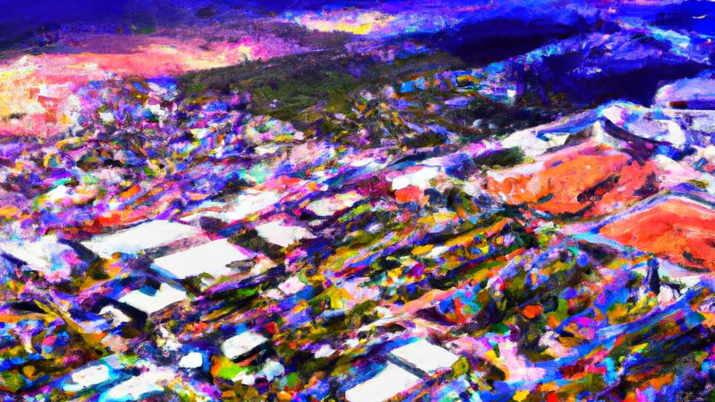 Longview, Texas painted from the sky