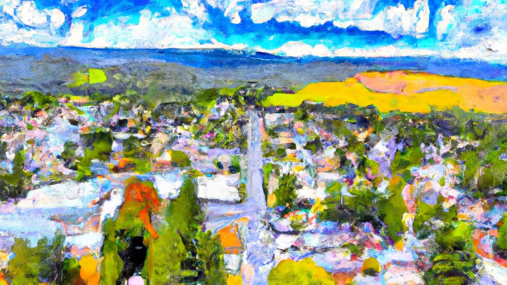 Loomis, California painted from the sky