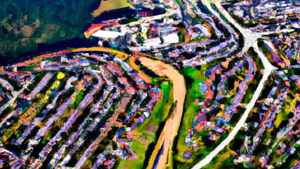 Lorton, Virginia painted from the sky
