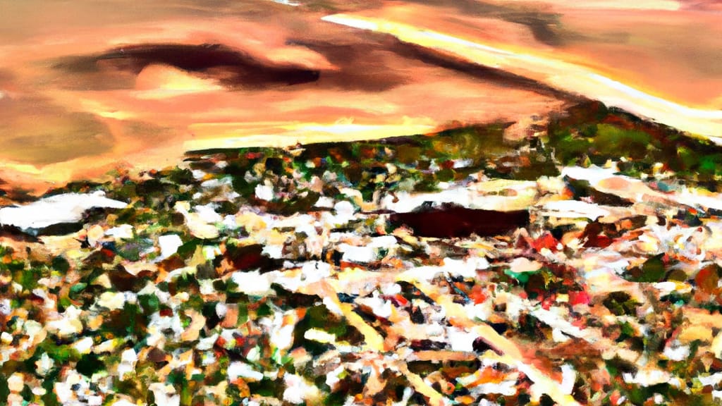 Lovington, New Mexico painted from the sky