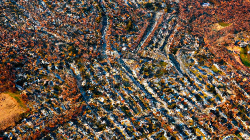 Ludlow, Massachusetts painted from the sky