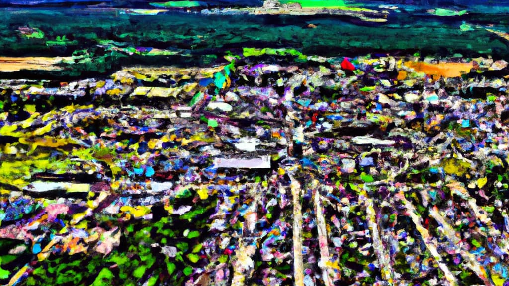 Lufkin, Texas painted from the sky