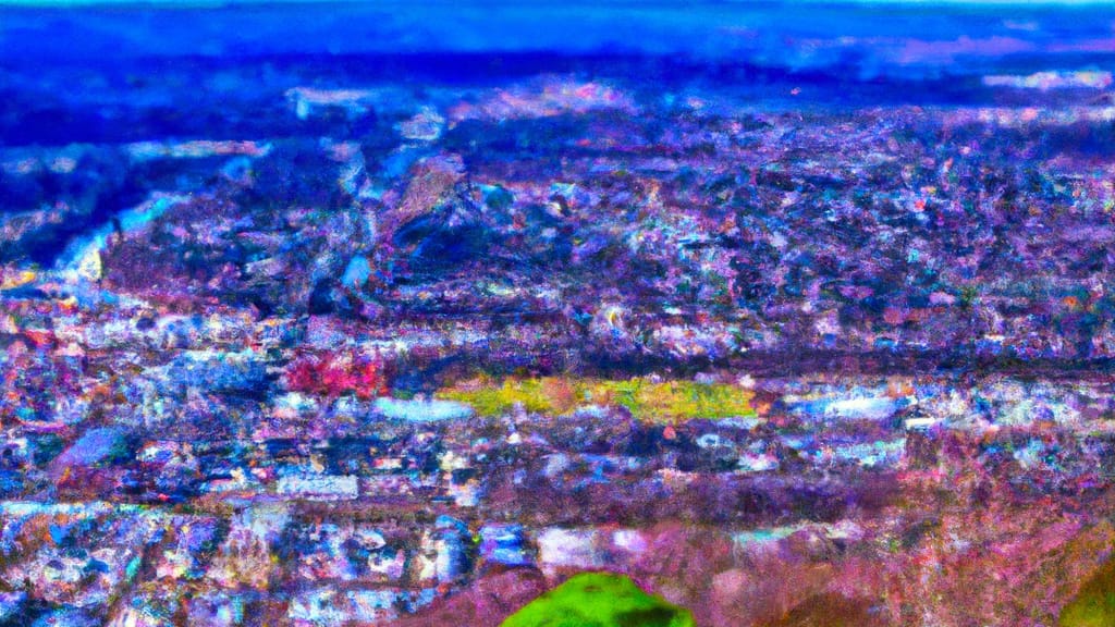 Lynchburg, Tennessee painted from the sky