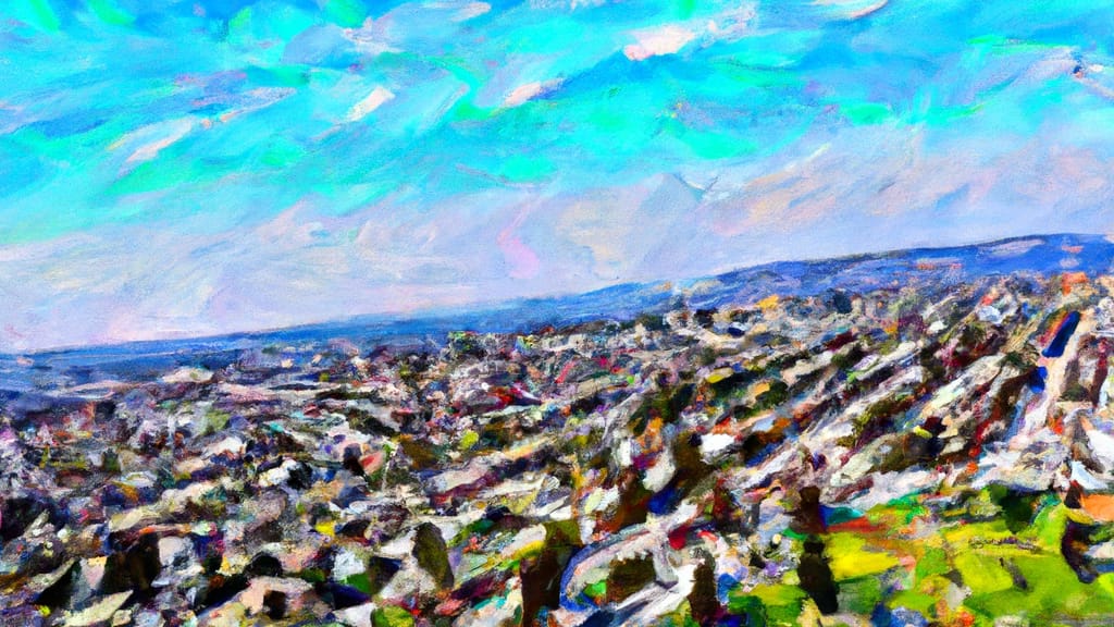 Lynwood, California painted from the sky