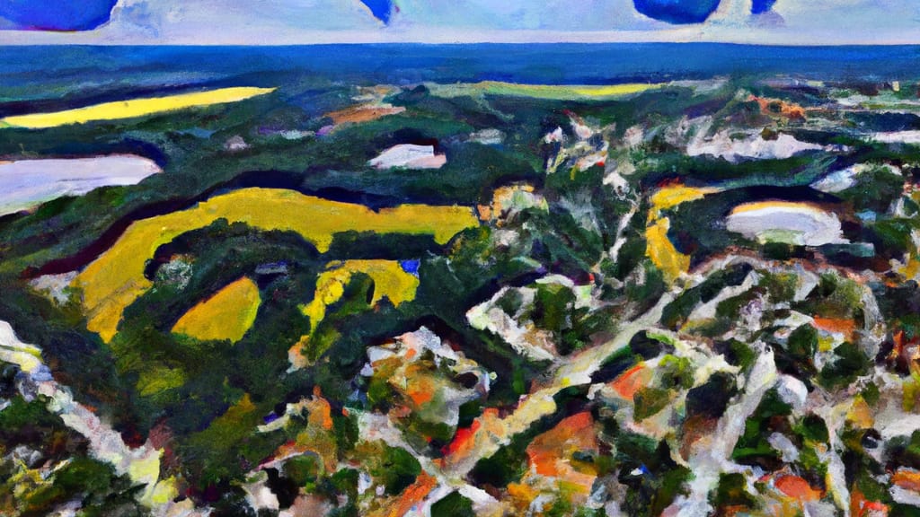 Maitland, Florida painted from the sky